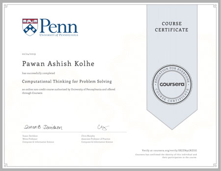 Coursera Computational Thinking