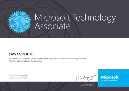 Microsoft Technology Associate