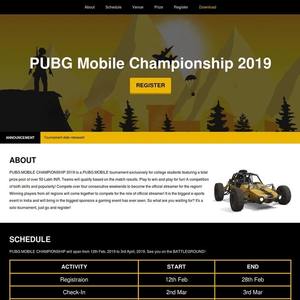 PUBG Tournament Registration Website